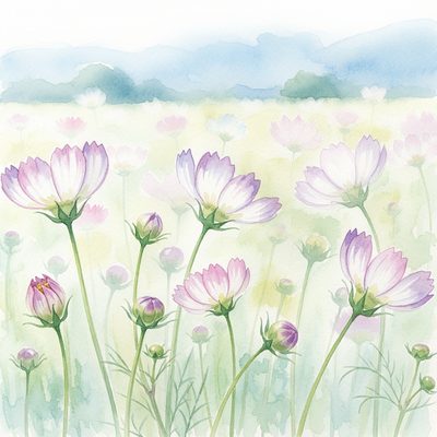一面に咲くコスモス